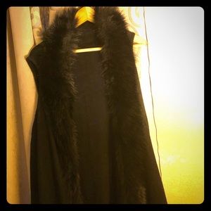 Faux fur vest jacket